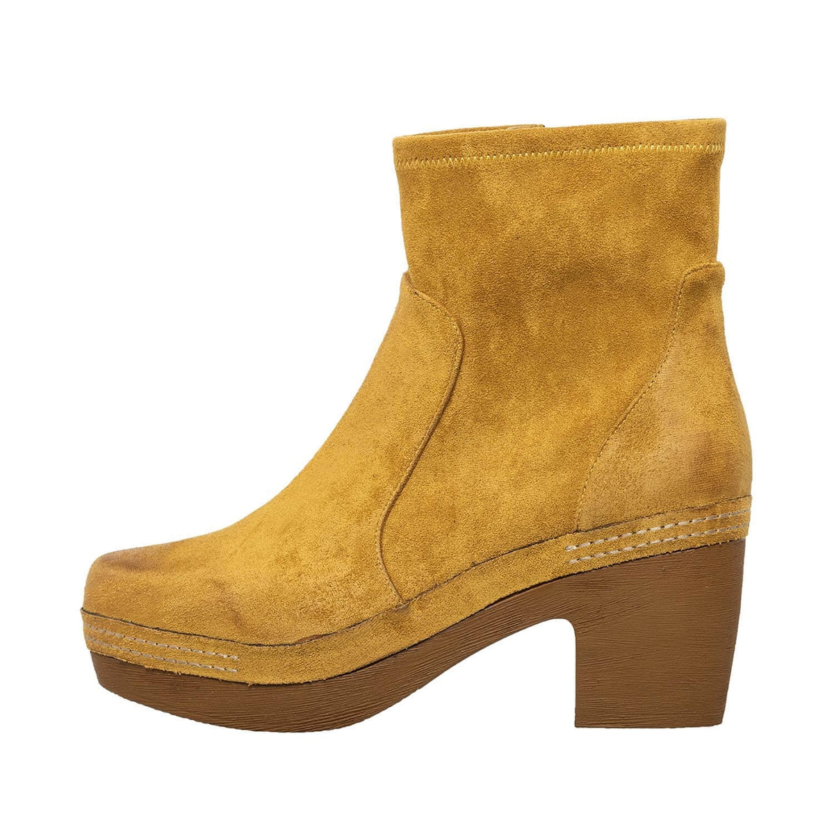 suede wedges booties