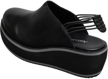 Comfortable Stylish Elegant Wedge Mules - Black - Thumbnail 10 | M51 Finn