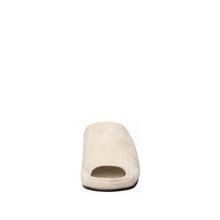 Womens Suede Open Toe Slide Slippers Cozy Comfort - Cream - Thumbnail 10 | A32 Destiny