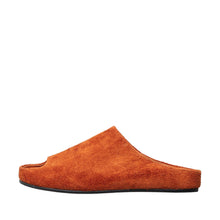 Womens Suede Open Toe Slide Slippers Cozy Comfort - Tobacco - Thumbnail 3 | A32 Destiny