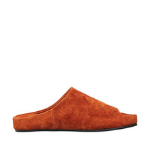 Womens Suede Open Toe Slide Slippers Cozy Comfort - Tobacco - Thumbnail 4 | A32 Destiny