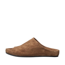 Womens Suede Open Toe Slide Slippers Cozy Comfort - Taupe - Thumbnail 14 | A32 Destiny