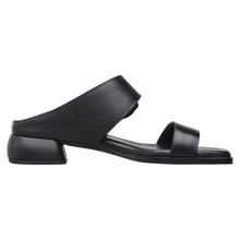 Womens Leather Buckle Sandals Low Heel Comfort Style - Black - Thumbnail 9 | B20 Lily