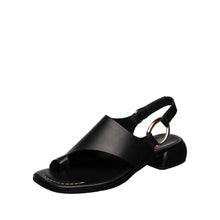 Chunky Heel Slingback Sandals – Bold Style & Comfort - Black - Thumbnail 1 | B22 Layla