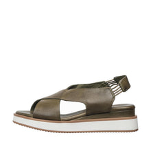 Womens Cross Strap Platform Sandals Slingback Comfort Style - Olive - Thumbnail 8 | B38 Kylie Sport