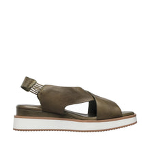 Womens Cross Strap Platform Sandals Slingback Comfort Style - Olive - Thumbnail 9 | B38 Kylie Sport