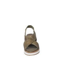 Womens Cross Strap Platform Sandals Slingback Comfort Style - Olive - Thumbnail 10 | B38 Kylie Sport