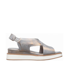 Womens Metallic Crossover Platform Sandals Ankle Strap Comfort Style - Aqua - Thumbnail 4 | B39 Kylie Sport