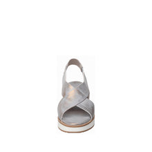Womens Metallic Crossover Platform Sandals Ankle Strap Comfort Style - Aqua - Thumbnail 5 | B39 Kylie Sport
