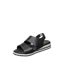Womens Leather Slingback Platform Sandals Sporty Comfort Style - Black - Thumbnail 1 | B71 Paige Low