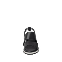 Womens Leather Slingback Platform Sandals Sporty Comfort Style - Black - Thumbnail 4 | B71 Paige Low
