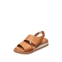 Womens Leather Slingback Platform Sandals Sporty Comfort Style - Tan - Thumbnail 6 | B71 Paige Low