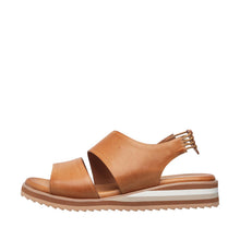 Womens Leather Slingback Platform Sandals Sporty Comfort Style - Tan - Thumbnail 7 | B71 Paige Low