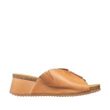 Womens Leather Wedge Slide Sandals Comfortable Summer Style - Taupe - Thumbnail 9 | B80 Kaitlin Flex