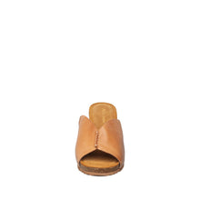 Womens Leather Wedge Slide Sandals Comfortable Summer Style - Taupe - Thumbnail 10 | B80 Kaitlin Flex