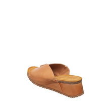 Womens Leather Wedge Slide Sandals Comfortable Summer Style - Taupe - Thumbnail 10 | B80 Kaitlin Flex