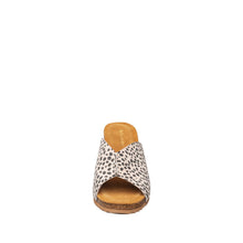 Womens Leopard Print Wedge Slide Sandals Comfort Style - Taupe - Thumbnail 5 | B81 Kaitlin Flex