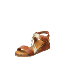Womens Metallic Wedge Sandals Ankle Wrap Comfort Style - Taupe - Thumbnail 6 | B82 Bianca Flex