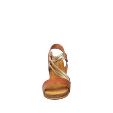 Womens Metallic Wedge Sandals Ankle Wrap Comfort Style - Taupe - Thumbnail 9 | B82 Bianca Flex
