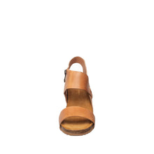 Womens Leather Wedge Sandals Ankle Strap Summer Comfort - Tan - Thumbnail 16 | B83 Amanda Flex