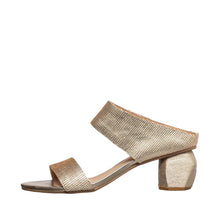 Geometric Heel Leather Mules – A Perfect Blend of Style & Comfort - Gold - Thumbnail 7 | C14 Amelia