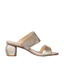 Womens Metallic Strap Block Heel Sandals Comfort Style - Light Gold - Thumbnail 8 | C16 Bella