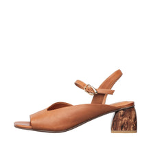 Womens Peep Toe Ankle Strap Sandals Block Heel Comfort - Tan - Thumbnail 7 | C53 Anne