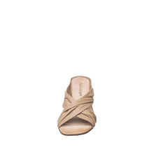 Womens Twisted Strap Block Heel Sandals Comfortable Chic - Stone - Thumbnail 5 | C57 Lucy