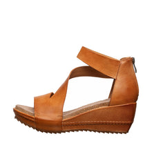 Strappy Wedge Sandals – Elegant Comfort & Style - Tan - Thumbnail 7 | D34 Davi