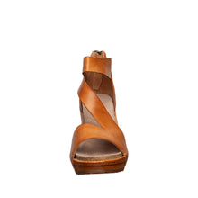 Strappy Wedge Sandals – Elegant Comfort & Style - Tan - Thumbnail 9 | D34 Davi