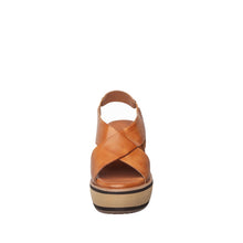 Womens Crossover Strap Platform Wedge Sandals Comfort Style - Taupe - Thumbnail 4 | E36 Kylie
