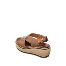 Womens Metallic Platform Slingback Sandals Wedge Comfort Style - Bronze - Thumbnail 6 | E37 Kylie