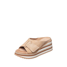 Womens Woven Platform Wedge Slides Comfort Summer - Stone - Thumbnail 1 | E47 Padme