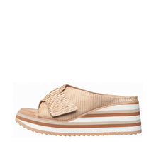 Womens Woven Platform Wedge Slides Comfort Summer - Stone - Thumbnail 2 | E47 Padme