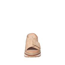 Womens Woven Platform Wedge Slides Comfort Summer - Stone - Thumbnail 4 | E47 Padme