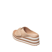 Womens Woven Platform Wedge Slides Comfort Summer - Stone - Thumbnail 5 | E47 Padme