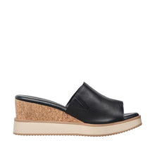 Womens Cork Wedge Slide Sandals Platform Comfort Style - Black - Thumbnail 3 | F06 Jupiter