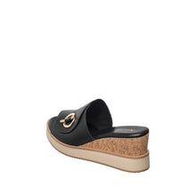 Womens Cork Wedge Slide Sandals Platform Comfort Style - Black - Thumbnail 5 | F06 Jupiter