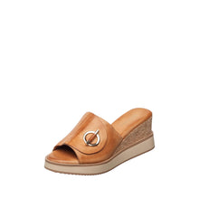 Womens Cork Wedge Slide Sandals Platform Comfort Style - Taupe - Thumbnail 6 | F06 Jupiter