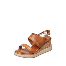 Womens Platform Wedge Sandals Elastic Ankle Strap Comfort Style - Camel - Thumbnail 1 | F07 Cachet