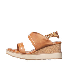 Womens Platform Wedge Sandals Elastic Ankle Strap Comfort Style - Camel - Thumbnail 2 | F07 Cachet