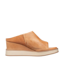 Womens Leather Platform Slide Sandals Wedge Comfort Style - Taupe - Thumbnail 3 | F11 Lily