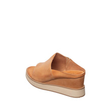 Womens Leather Platform Slide Sandals Wedge Comfort Style - Taupe - Thumbnail 5 | F11 Lily