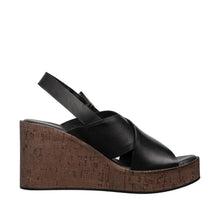 High Platform Cork Wedge Sandals – Elevated Style - Black - Thumbnail 3 | H34 Aly
