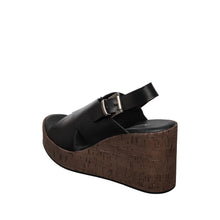High Platform Cork Wedge Sandals – Elevated Style - Black - Thumbnail 5 | H34 Aly