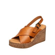 High Platform Cork Wedge Sandals – Elevated Style - Tan - Thumbnail 16 | H34 Aly