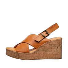 High Platform Cork Wedge Sandals – Elevated Style - Tan - Thumbnail 17 | H34 Aly