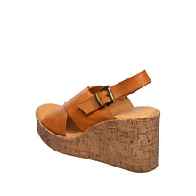 High Platform Cork Wedge Sandals – Elevated Style - Tan - Thumbnail 20 | H34 Aly