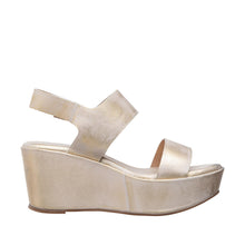Womens Metallic Platform Wedge Sandals Ankle Strap Comfort Style - Natural - Thumbnail 4 | H69 Jill