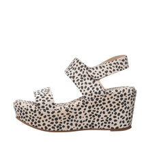 Womens Leopard Print Platform Wedge Sandals Trendy Comfort - Make up - Thumbnail 2 | H72 Jill